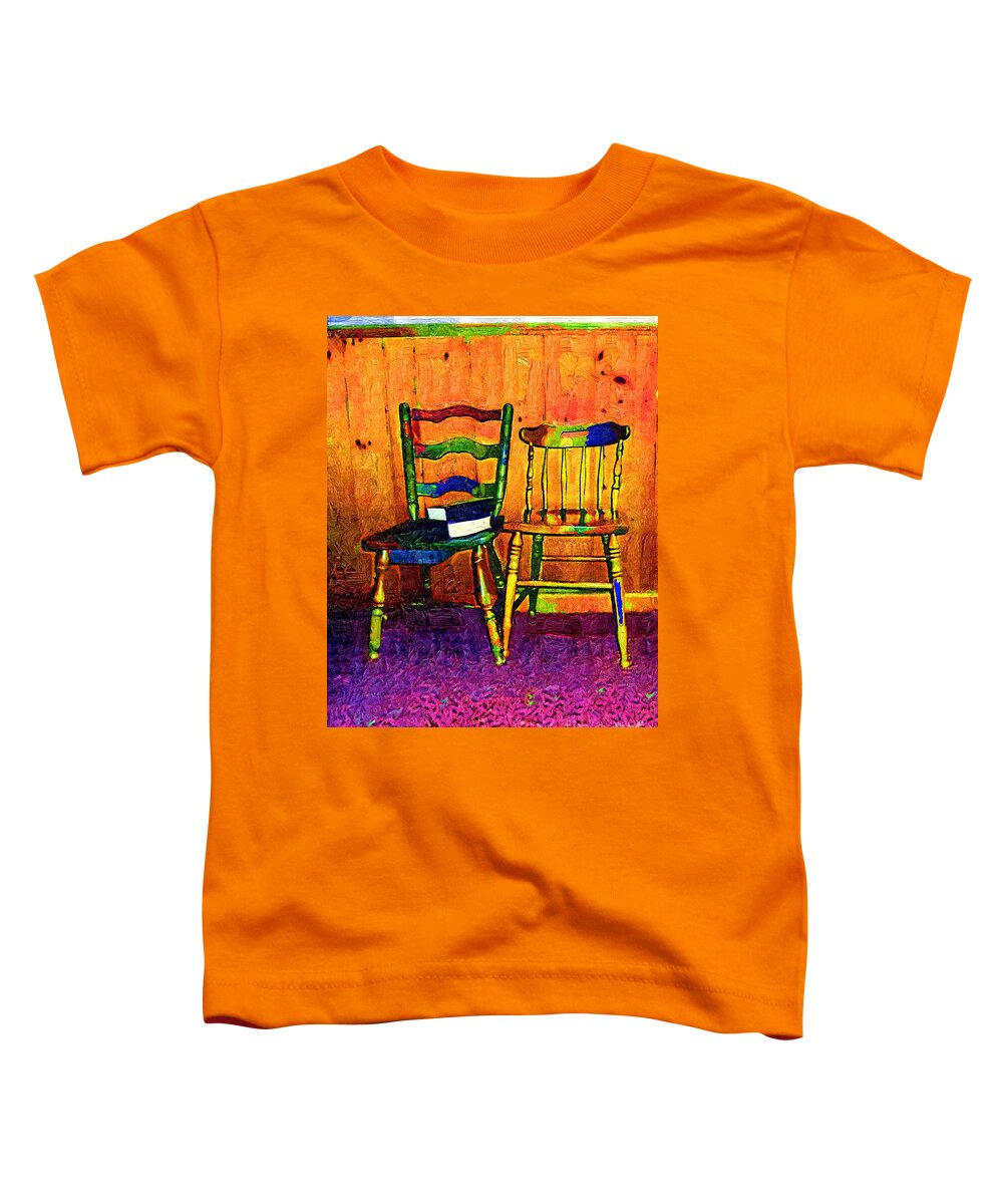 Chairs Toddler T-Shirt featuring the painting Funhouse Colonial by RC DeWinter