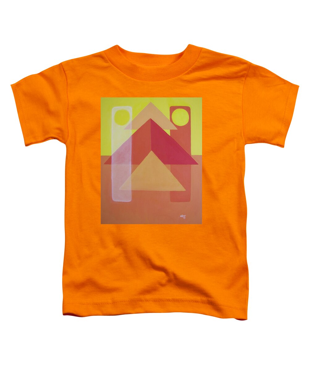 Giza Toddler T-Shirt featuring the painting Giza by Michael TMAD Finney AKA MTEE