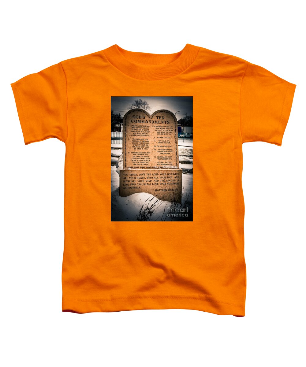 10 Commandments Toddler T-Shirt featuring the photograph God's Ten Commandments by Grace Grogan