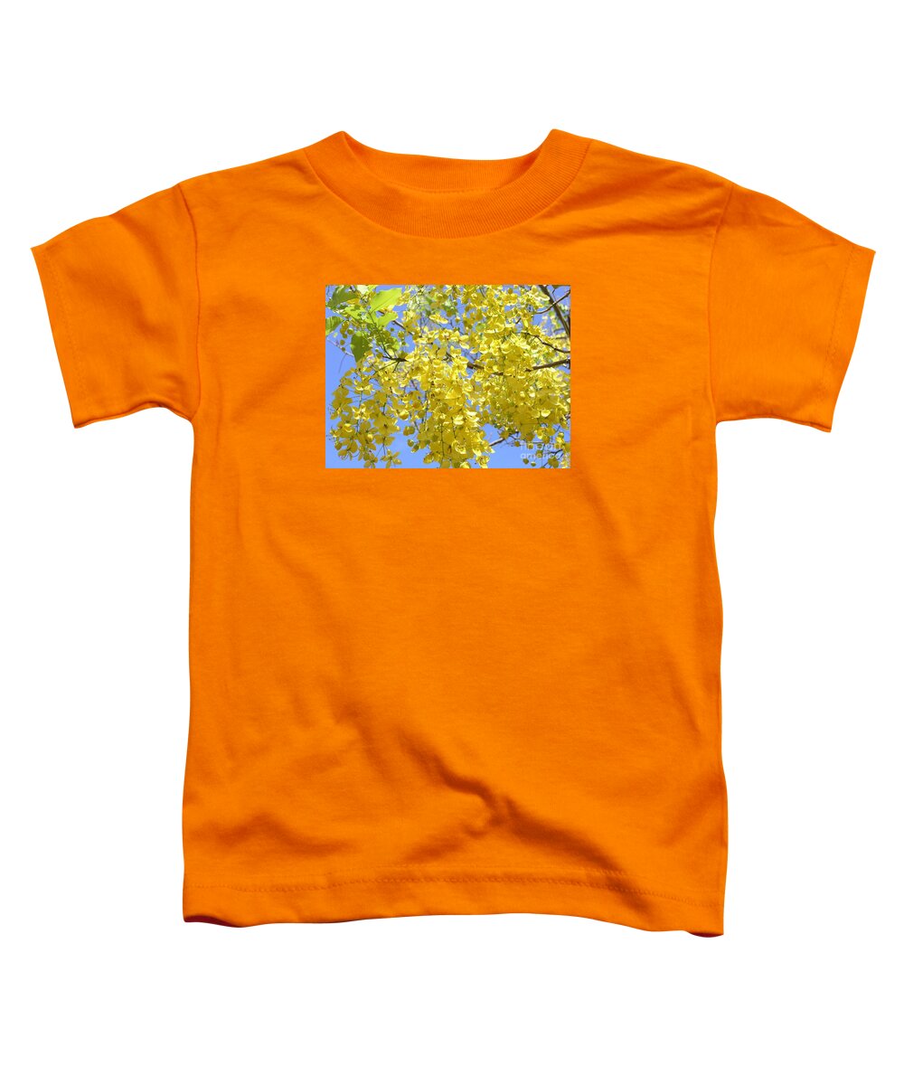 Yellow Toddler T-Shirt featuring the photograph Golden Medallion Shower Tree by Mary Deal