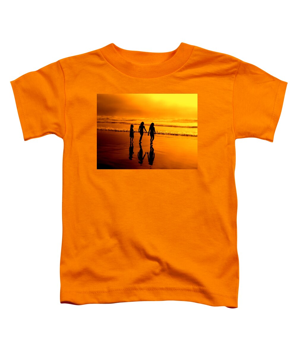 Golden Sands Toddler T-Shirt featuring the photograph Golden Sands by Micki Findlay