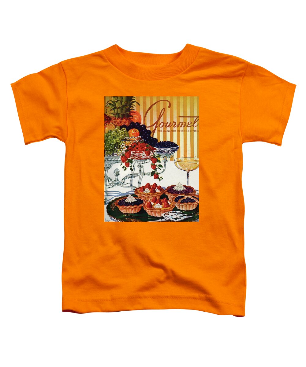 Food Toddler T-Shirt featuring the photograph Gourmet Cover Of Fruit Tarts by Henry Stahlhut