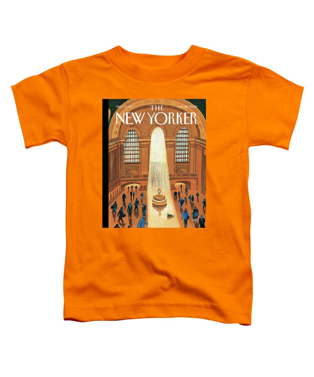 Grand Central Station Toddler T-Shirt featuring the painting Winter Pleasures by Mark Ulriksen