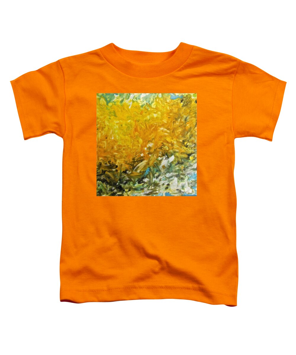 Abstract Toddler T-Shirt featuring the painting In my Magic Garden by Joan Reese