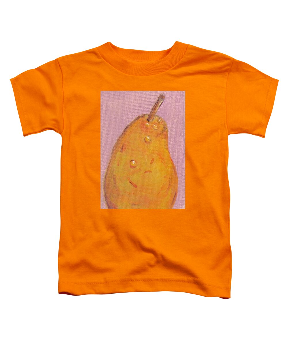 Pear Toddler T-Shirt featuring the Juicy Pear by Laurie Morgan
