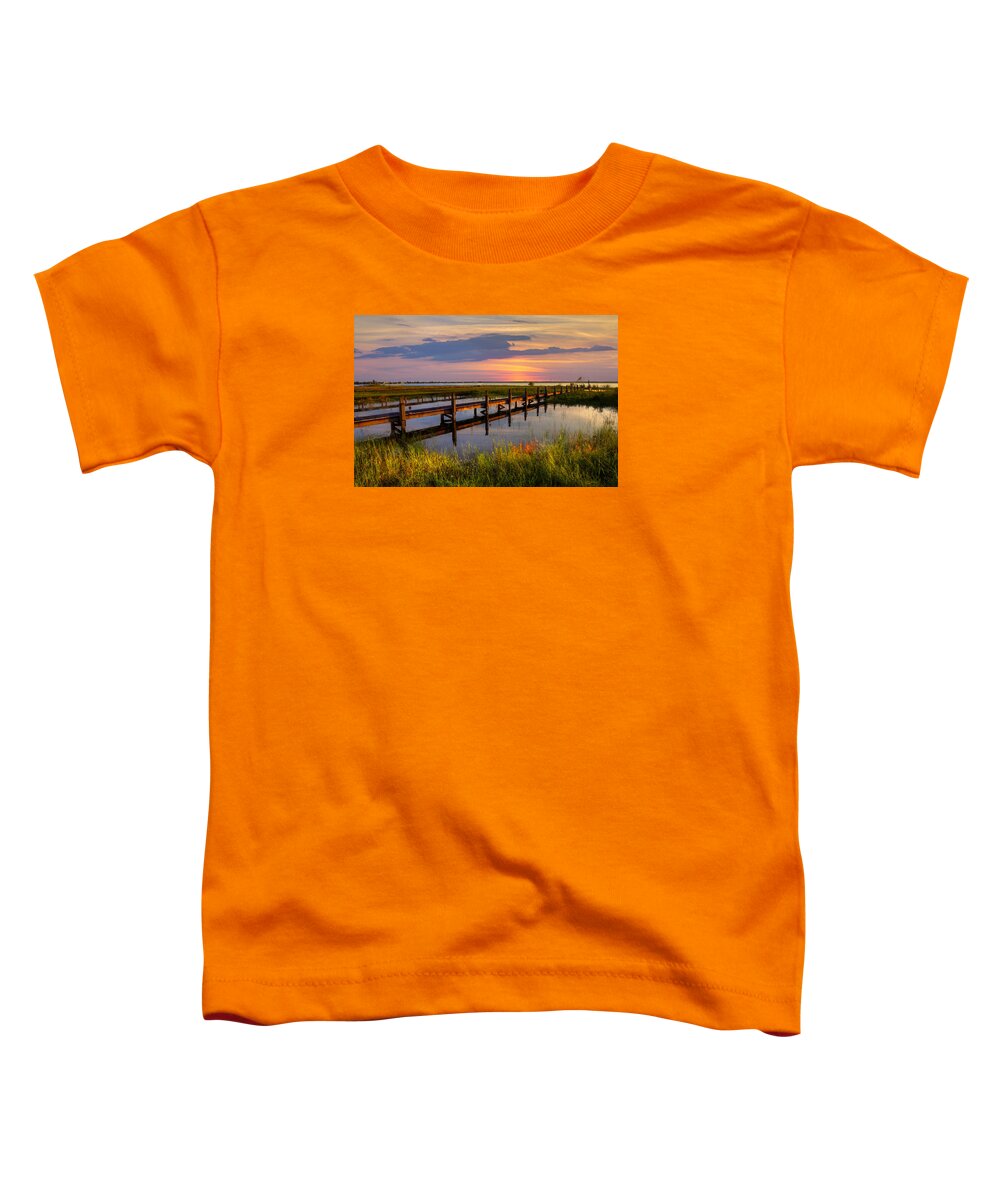 Clouds Toddler T-Shirt featuring the photograph Marsh Harbor by Debra and Dave Vanderlaan