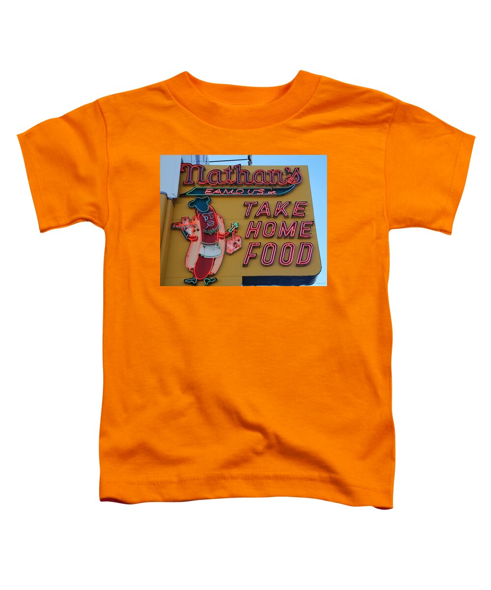 Brooklyn Toddler T-Shirt featuring the photograph Nathan's Famous by Rob Hans
