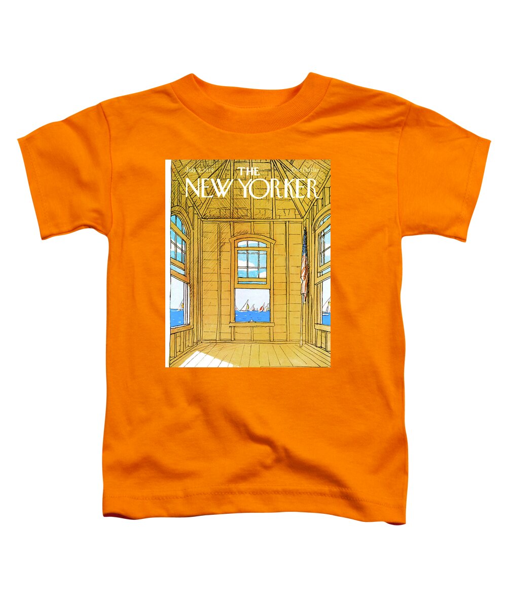Leisure Toddler T-Shirt featuring the painting New Yorker July 2nd, 1979 by Arthur Getz