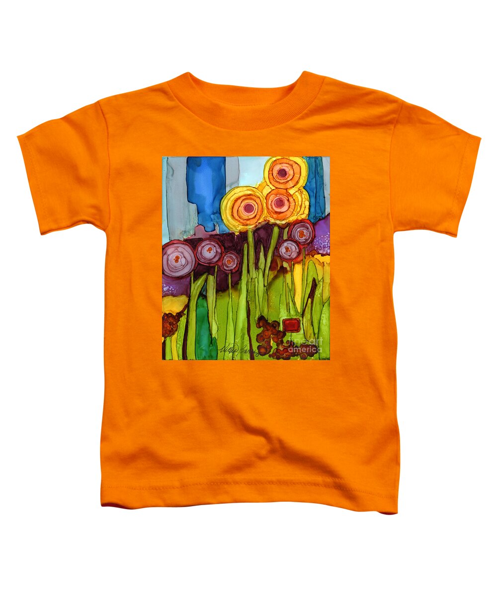 Abstract Toddler T-Shirt featuring the painting Number X by Vicki Baun Barry