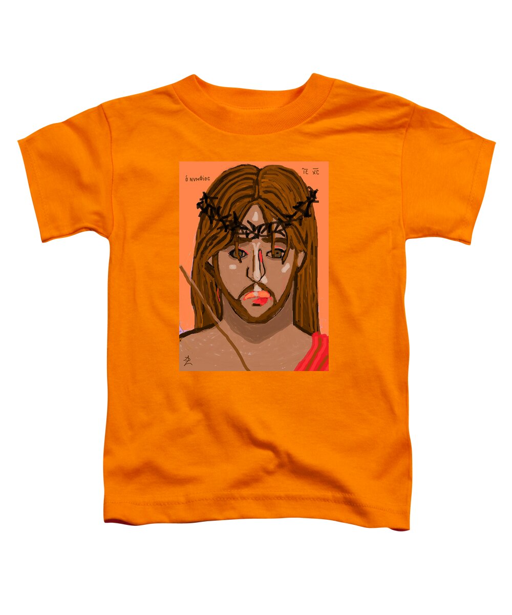 Icons Toddler T-Shirt featuring the painting O Nymphios by Anita Dale Livaditis