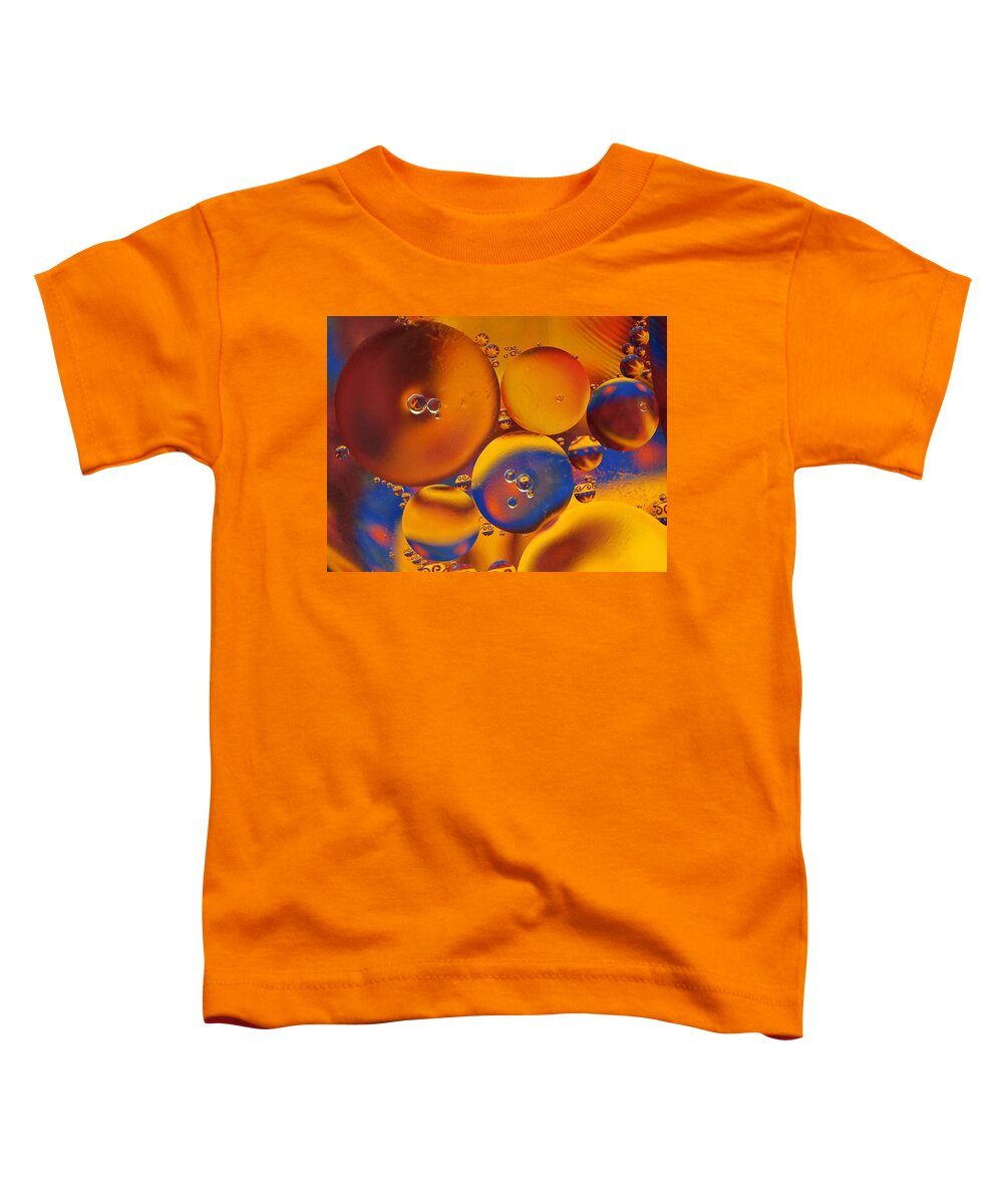 Oil And Water Toddler T-Shirt featuring the photograph Oil and Water Abstract Geometric by Liz Mackney