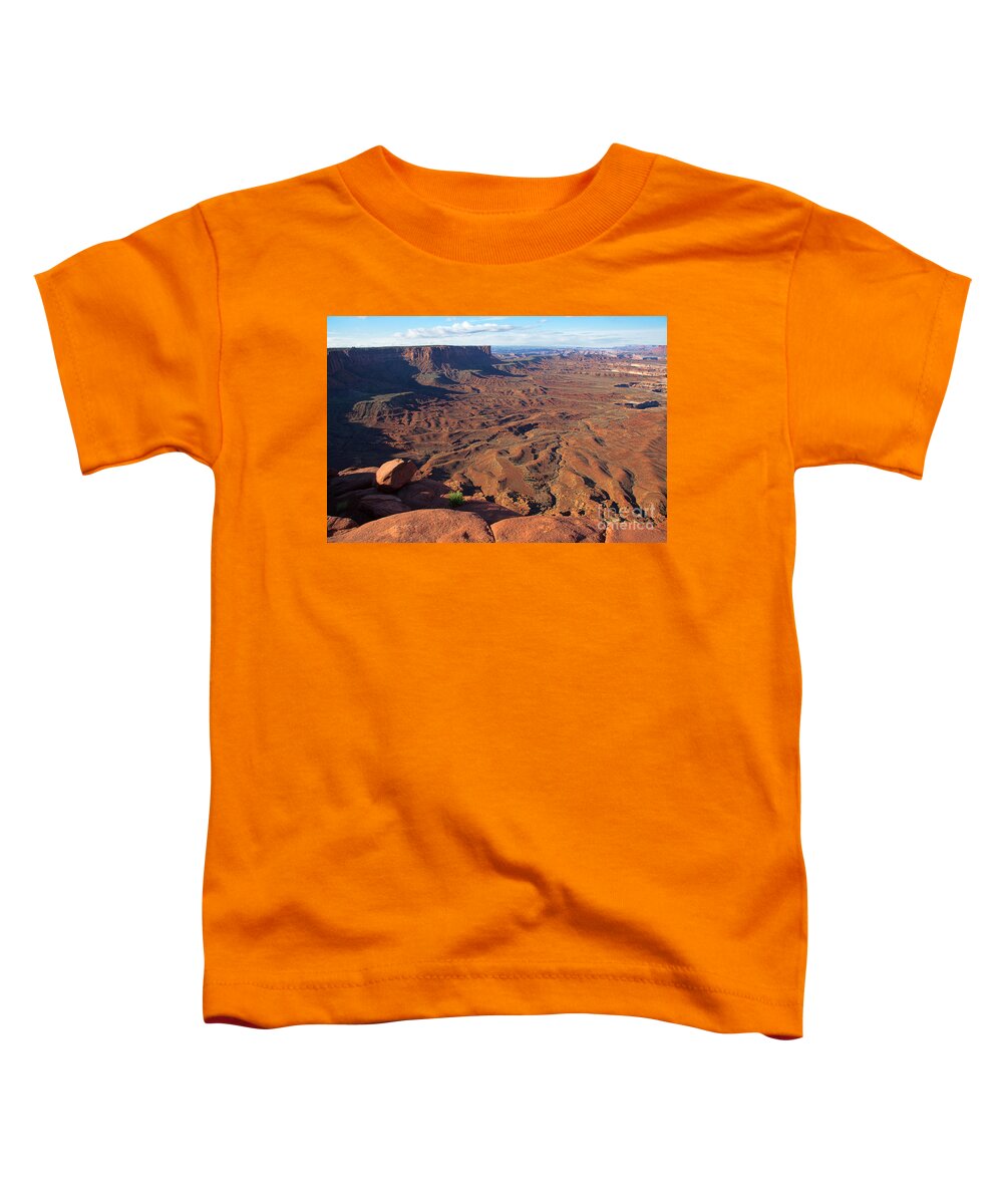 Utah Toddler T-Shirt featuring the photograph Peering Over the Edge by Jim Garrison