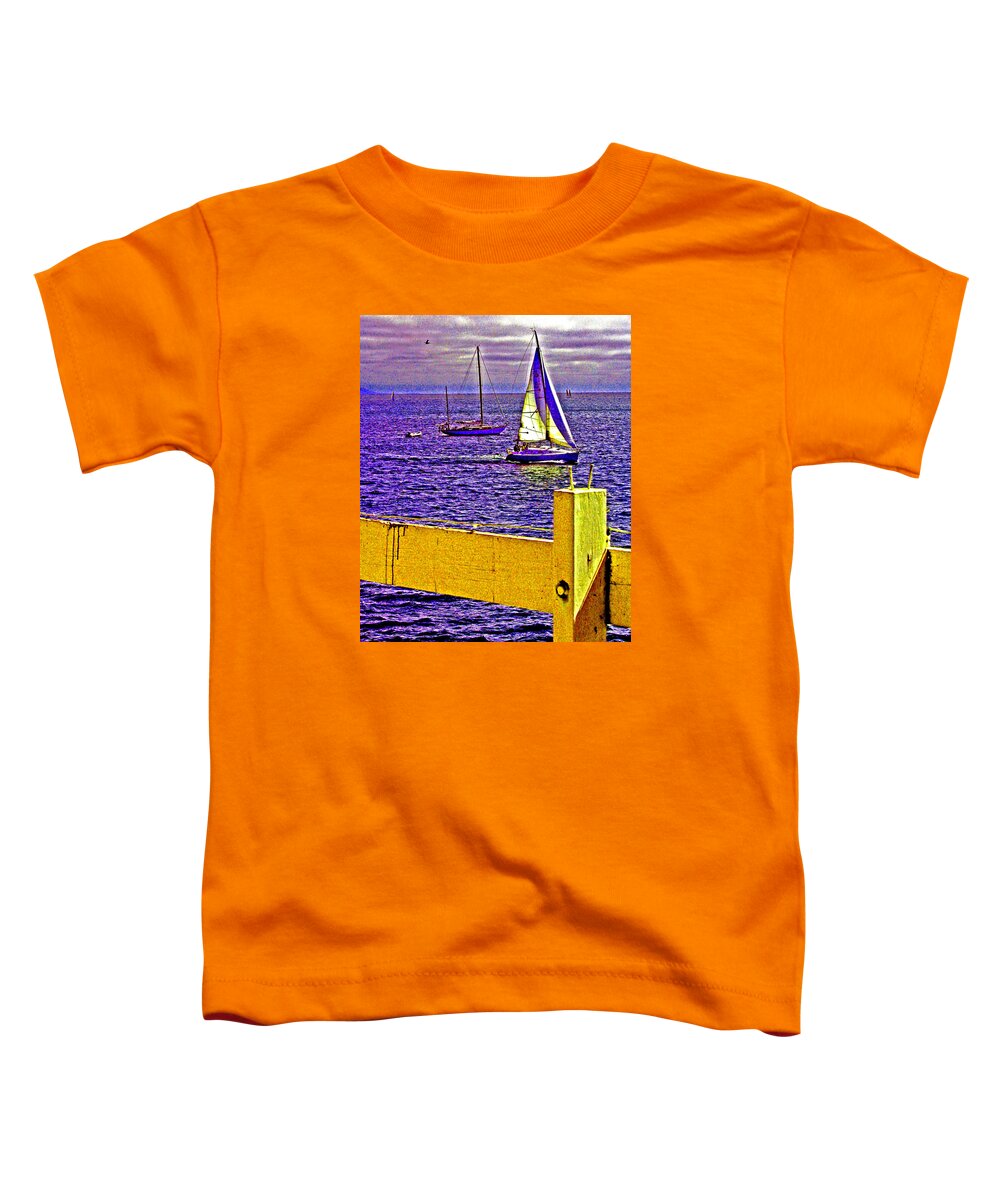 Sailboats Toddler T-Shirt featuring the photograph Port of Call 4 Sailboats by Joseph Coulombe