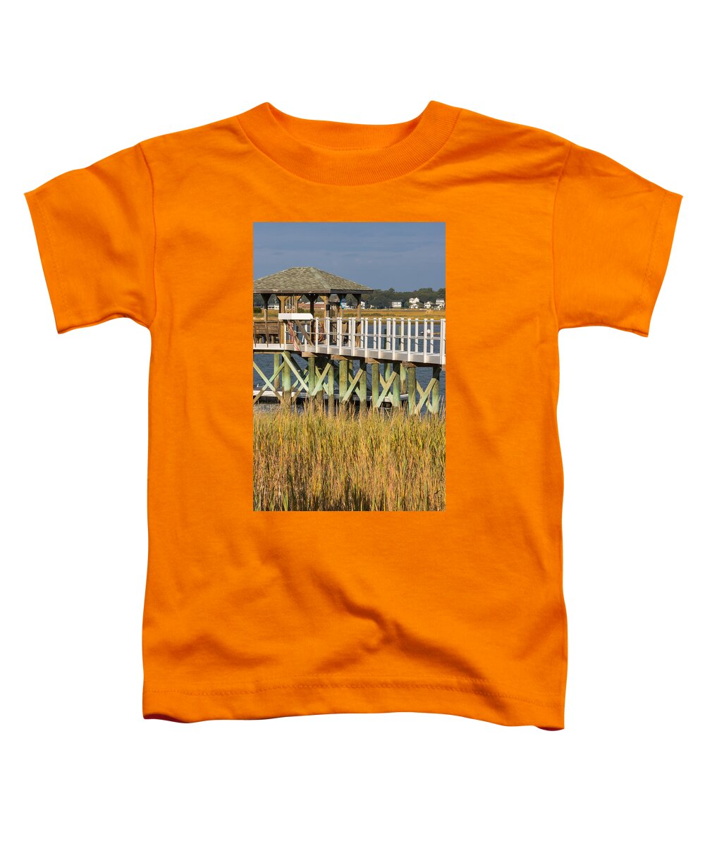 Beach Houses Toddler T-Shirt featuring the photograph Private Dock Patterns by Ed Gleichman