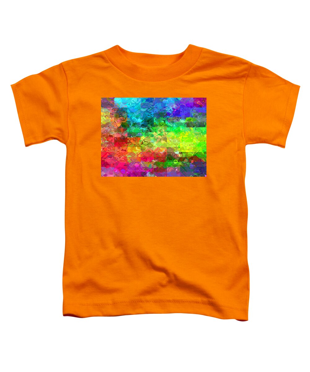 Rectangles Toddler T-Shirt featuring the digital art Rectangle Rendezvous by Dave Lee