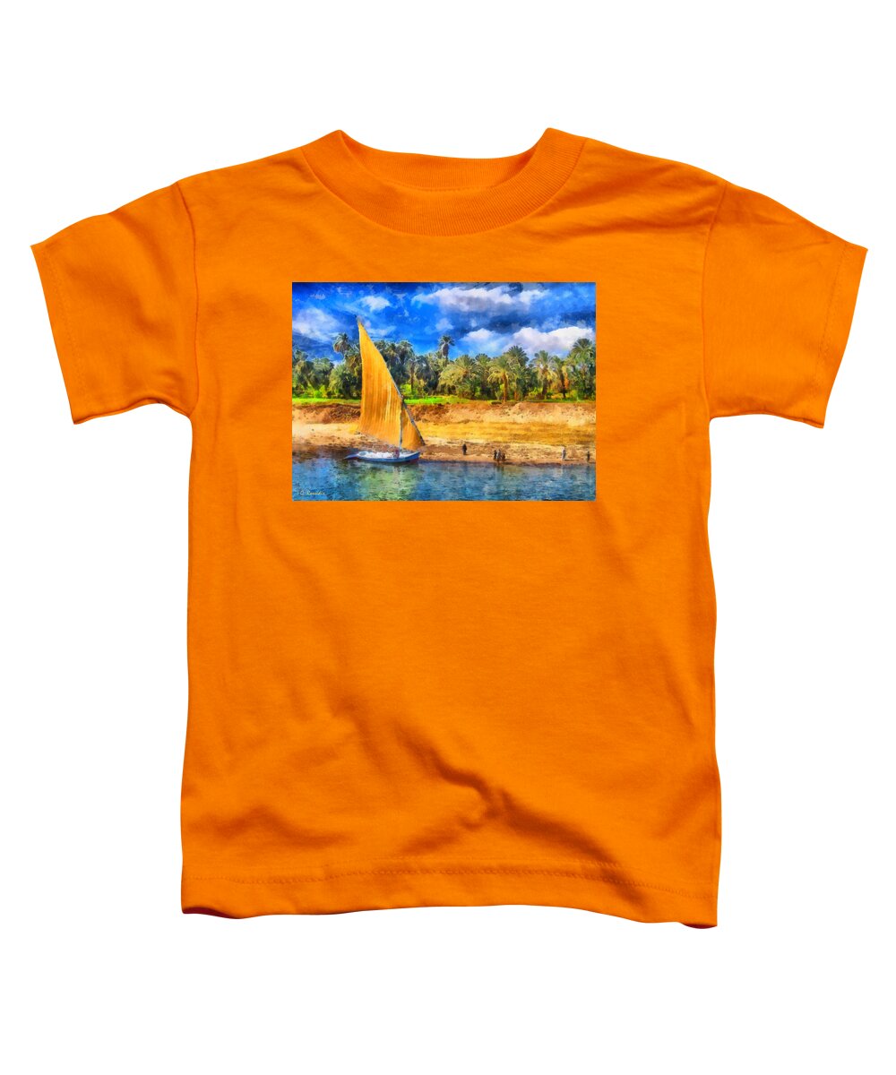 Rossidis Toddler T-Shirt featuring the painting River Nile by George Rossidis