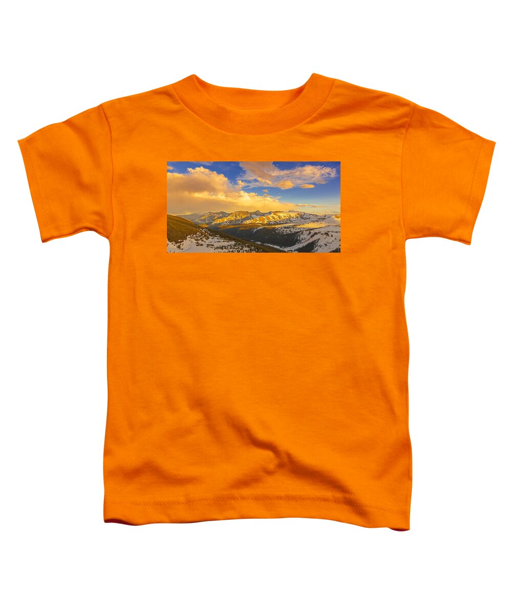 Sunset Toddler T-Shirt featuring the photograph Rocky Mountain National Park Sunset by Fred J Lord