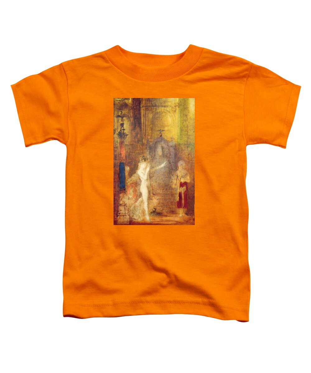 Gustave Moreau Toddler T-Shirt featuring the painting Salome dancing before Herod by Gustave Moreau