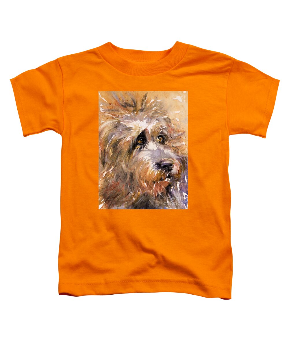 Dog Toddler T-Shirt featuring the painting Sir Darby by Judith Levins