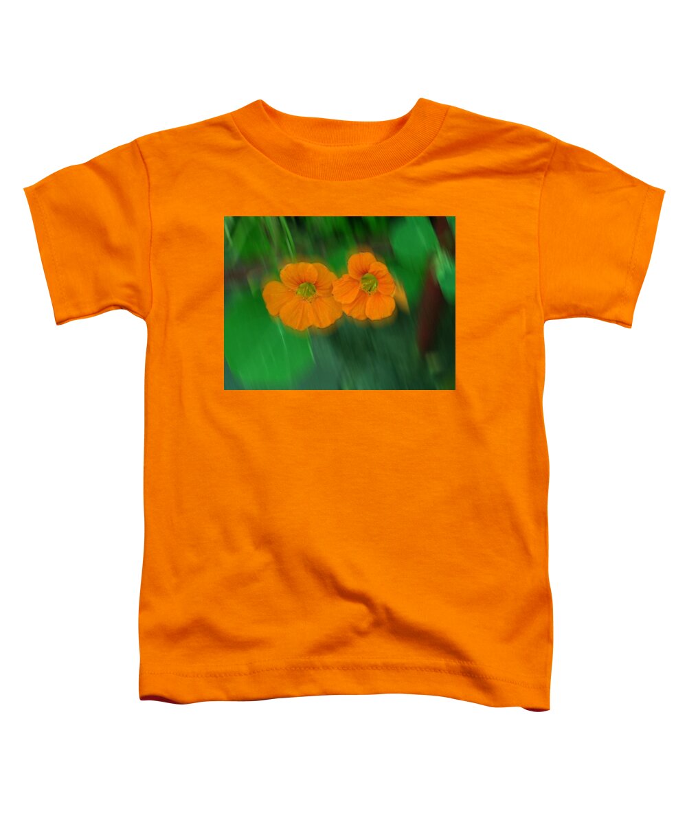 Small Flowers Toddler T-Shirt featuring the photograph Small Orange Apens by Joan-Violet Stretch