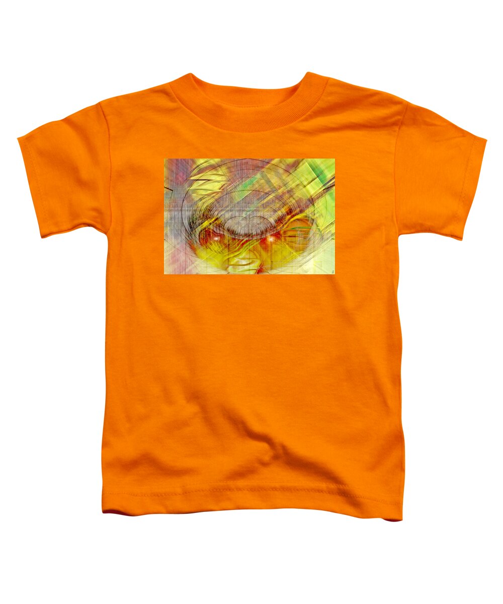 Space Monkey Toddler T-Shirt featuring the digital art Space Monkey by Linda Sannuti