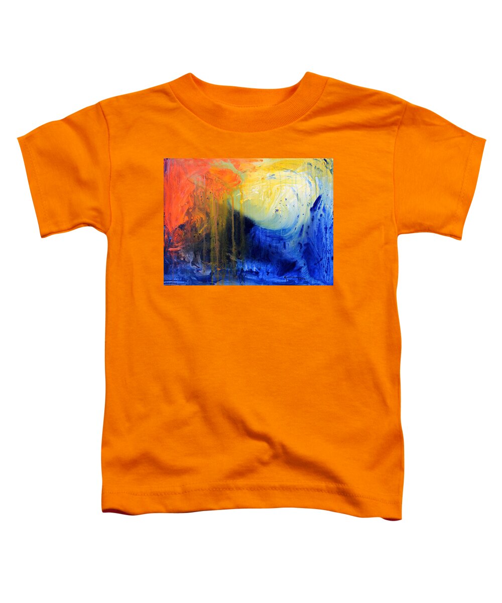 Awakening Toddler T-Shirt featuring the painting Spirit of Life - Abstract 7 by Kume Bryant