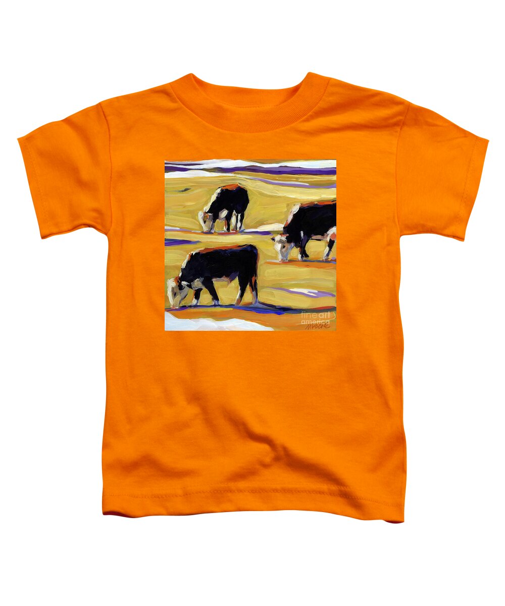 Cows Toddler T-Shirt featuring the painting Spring Field by Molly Poole