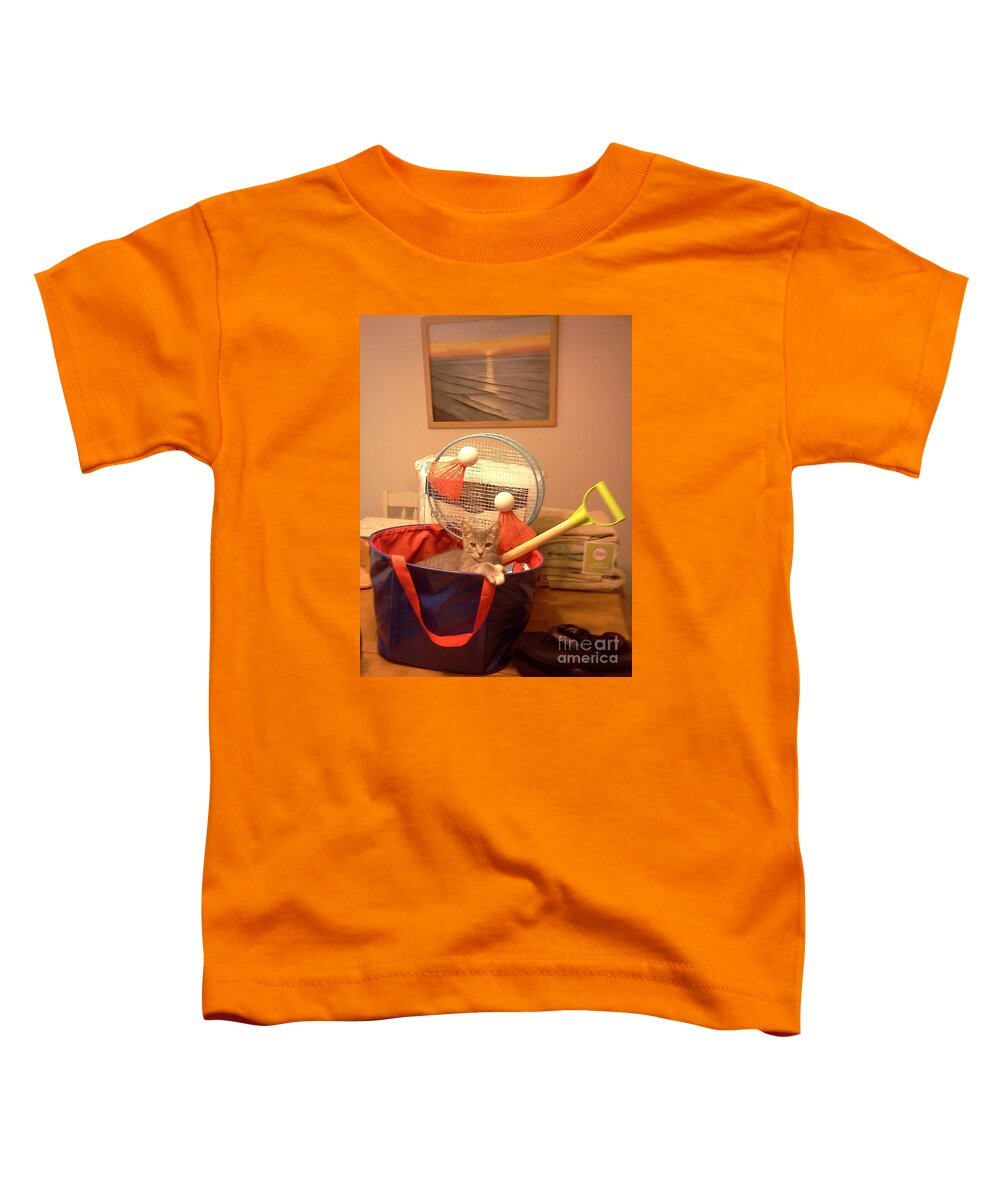 Cat Toddler T-Shirt featuring the photograph Take Me to the Beach by Stacy C Bottoms