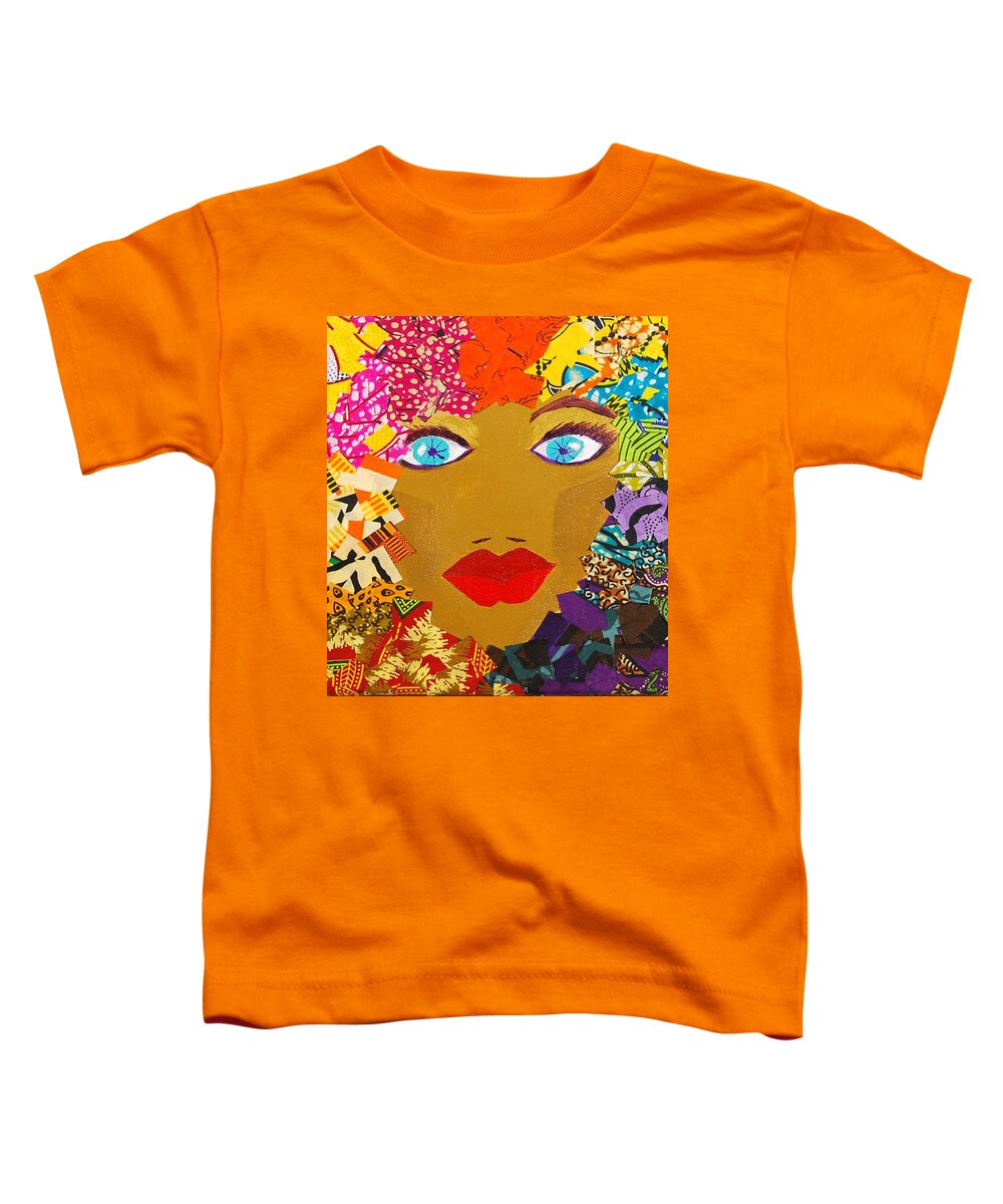 Collage Toddler T-Shirt featuring the tapestry - textile The Bluest Eyes by Apanaki Temitayo M