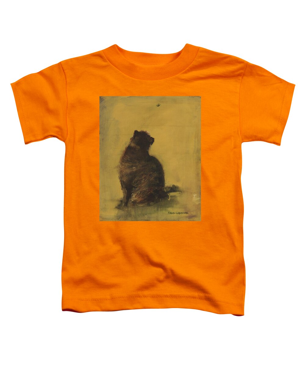 Cat Toddler T-Shirt featuring the painting The Entomologist by David Ladmore