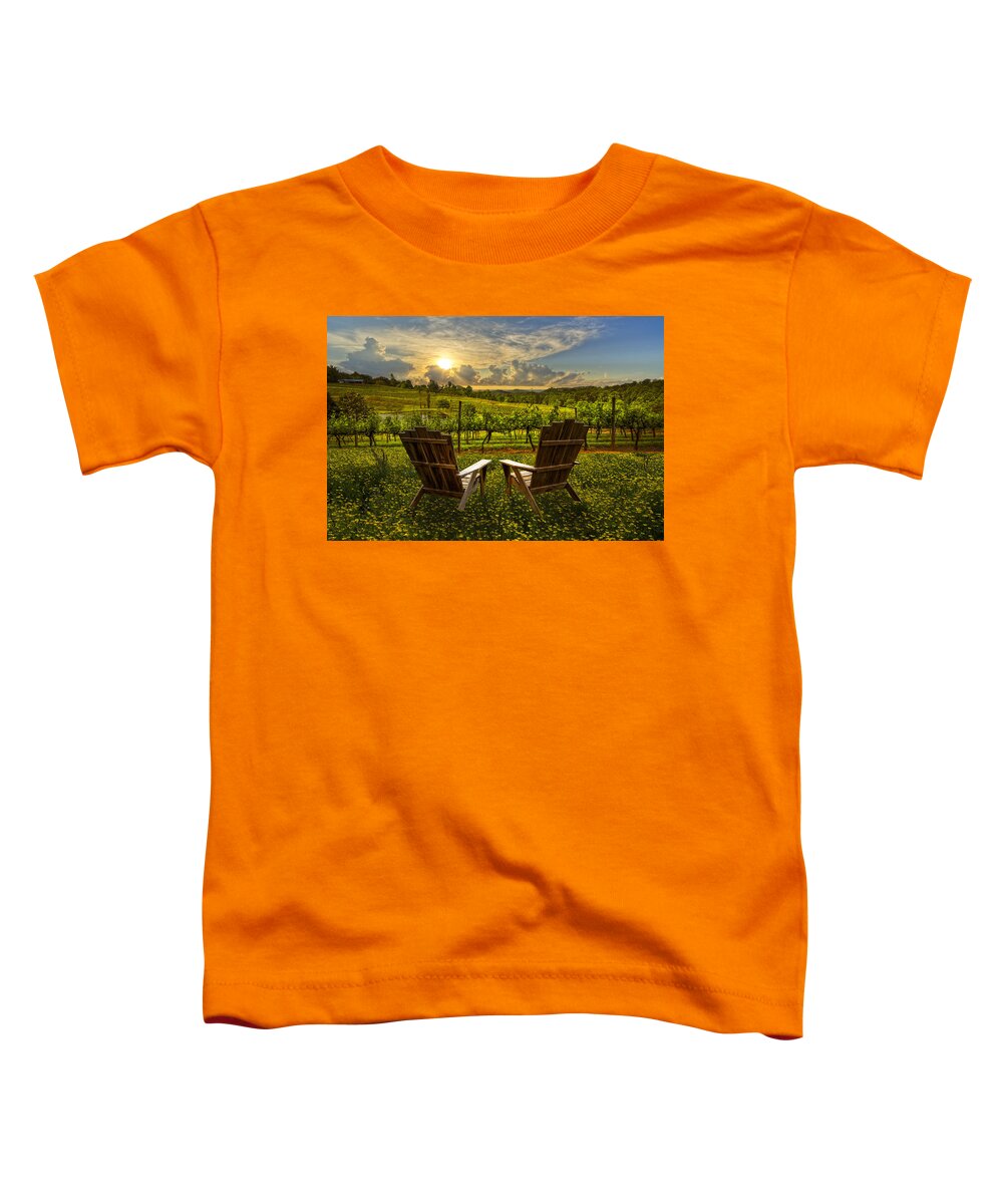 Appalachia Toddler T-Shirt featuring the photograph The Vineyard  by Debra and Dave Vanderlaan