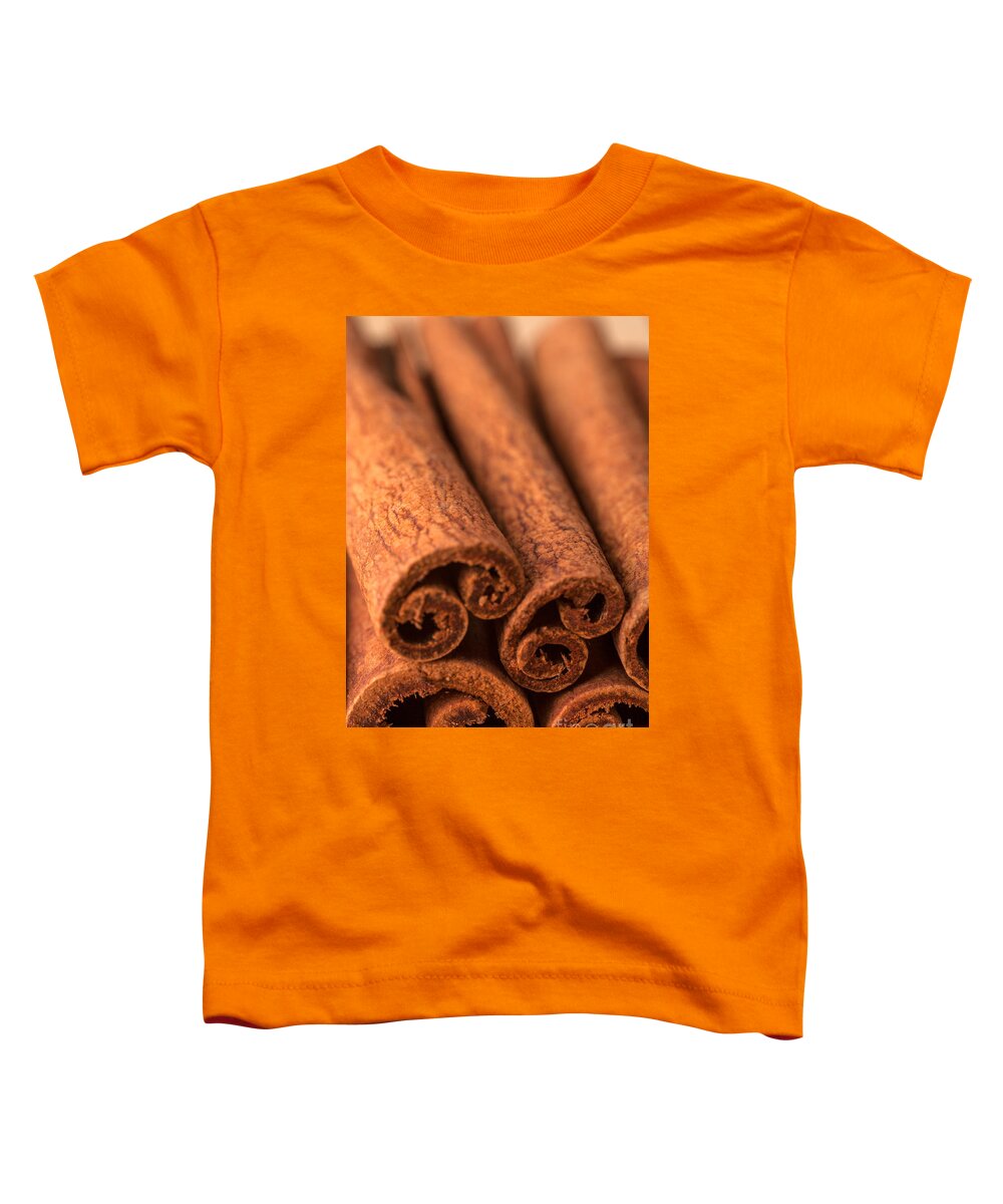 Cinnamon Toddler T-Shirt featuring the photograph Whole Cinnamon Sticks by Iris Richardson