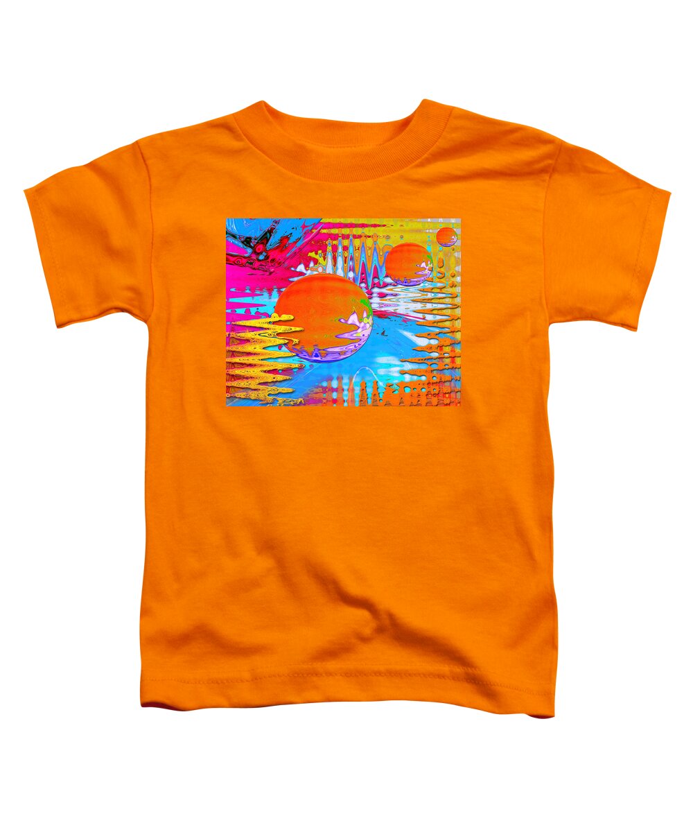 Worlds Apart Toddler T-Shirt featuring the mixed media Worlds Apart by Carl Hunter