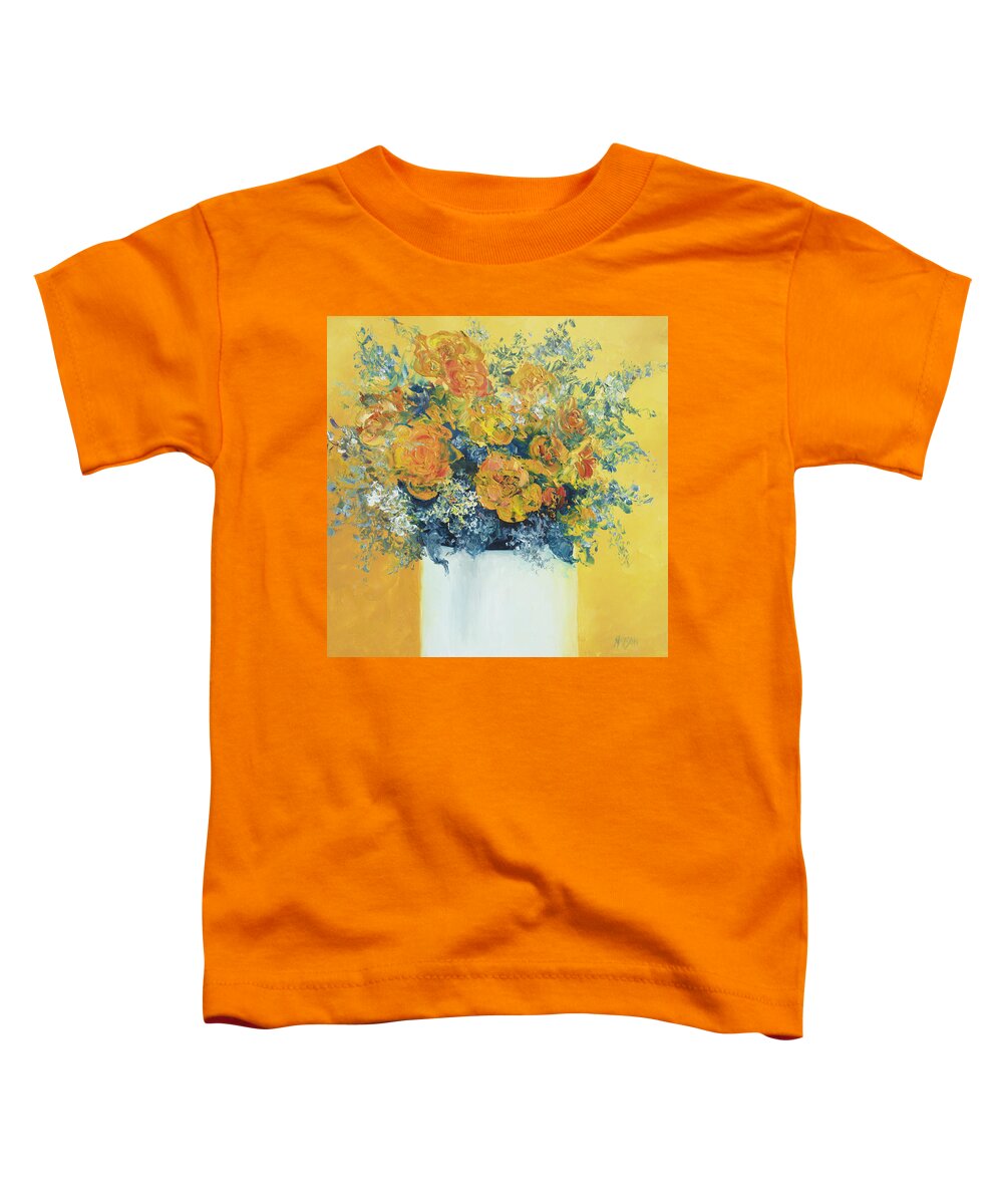 Roses Toddler T-Shirt featuring the painting Yellow Roses by Jan Matson