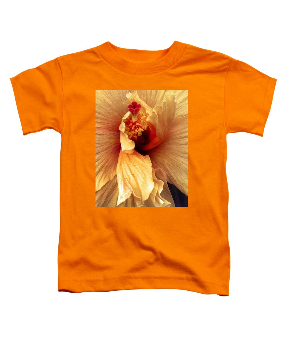Hibiscus Toddler T-Shirt featuring the photograph Hibiscus Interior by Nancy Griswold