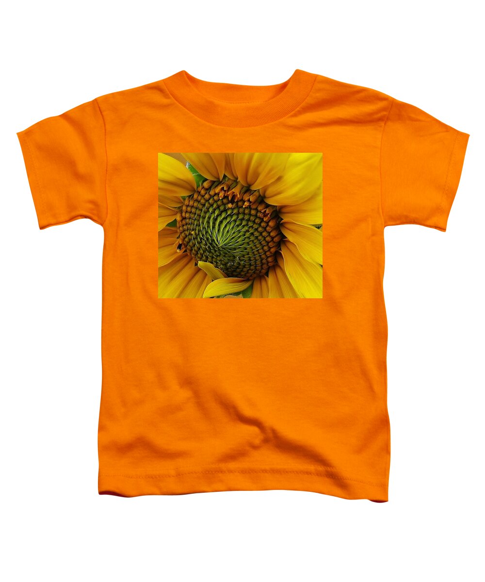 Flora Toddler T-Shirt featuring the photograph Sunflower Close Up #4 by Bruce Bley