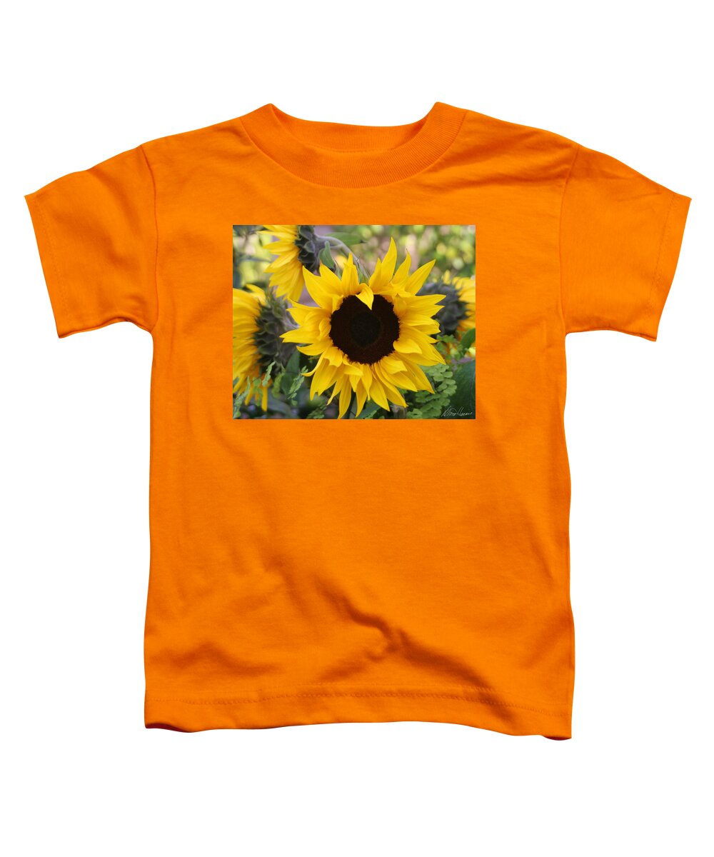 Sunflowers Toddler T-Shirt featuring the photograph Sunflowers #1 by Diana Haronis