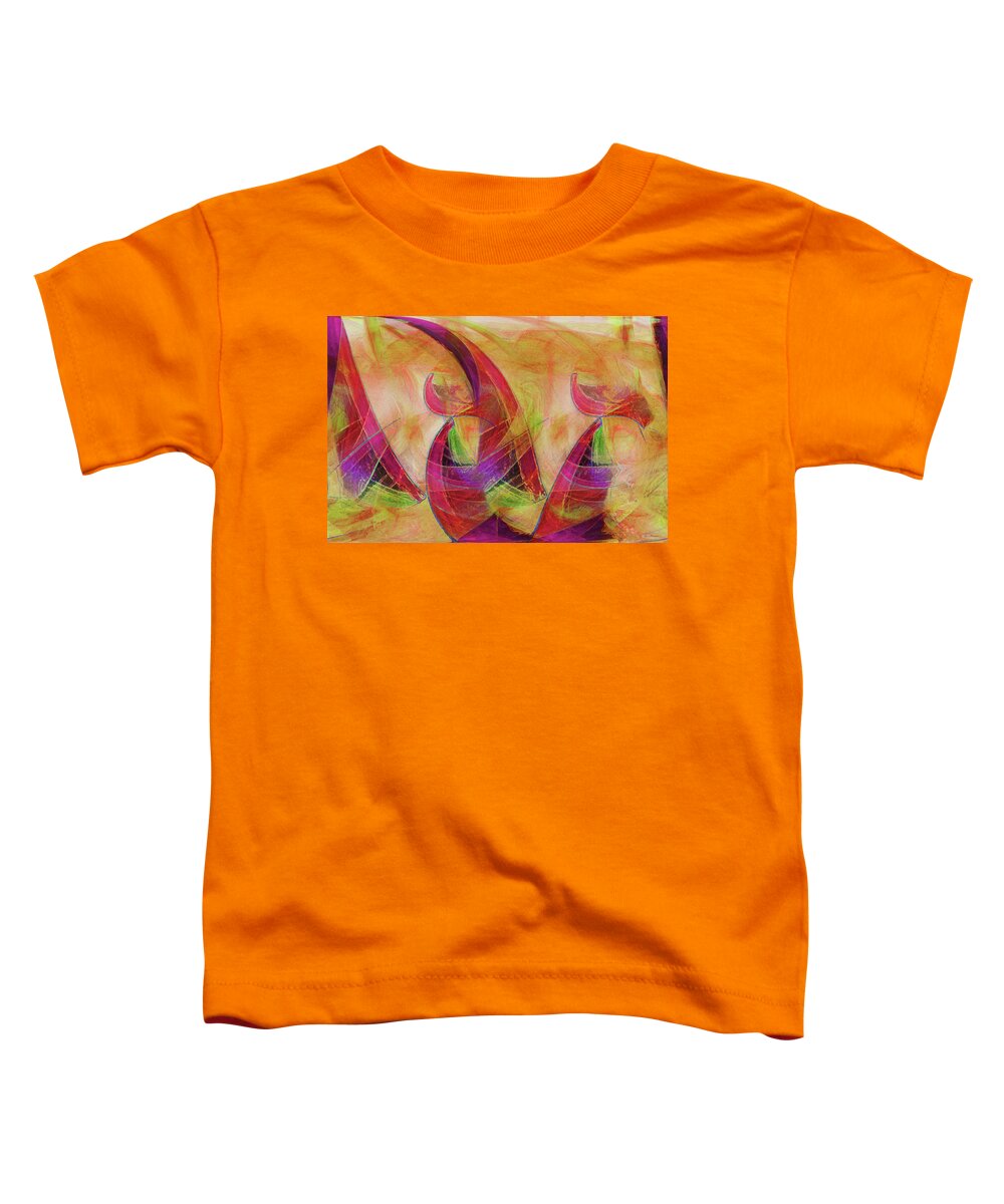 High Vibrational Art Toddler T-Shirt featuring the digital art High Vibrational by Linda Sannuti