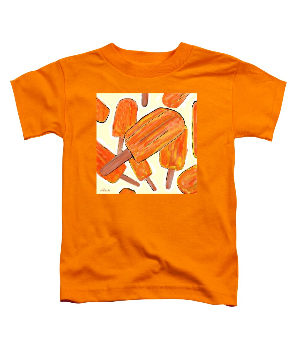 Dreamsicles Toddler T-Shirt featuring the digital art Its Raining Dreamsicles by Alec Drake