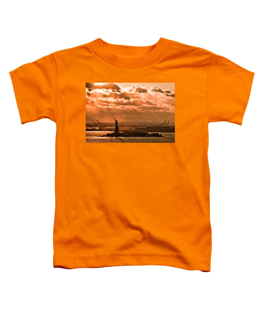 Statue Of Liberty Toddler T-Shirt featuring the photograph Lady of the Harbor by S Paul Sahm