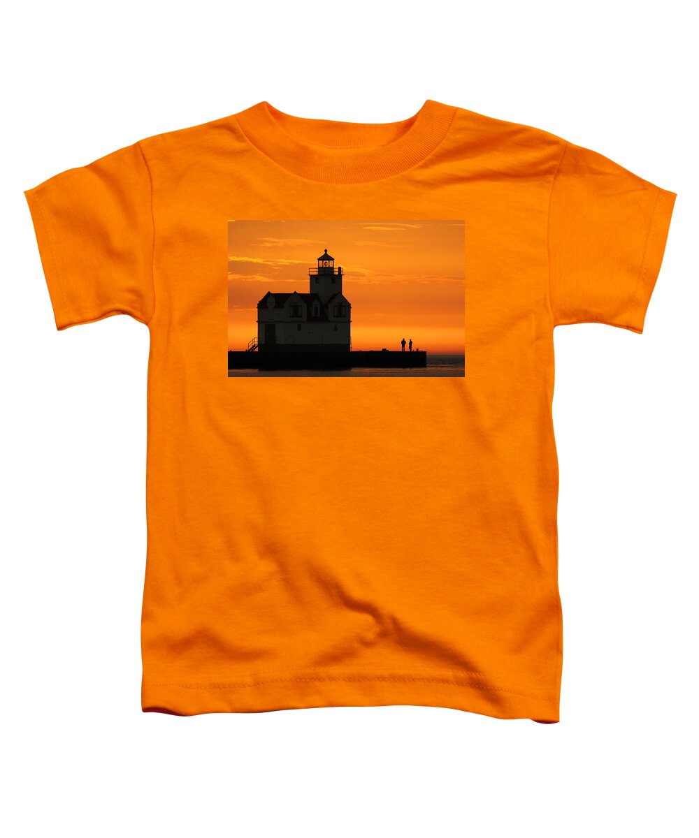 Lighthouse Toddler T-Shirt featuring the photograph Morning Friends by Bill Pevlor