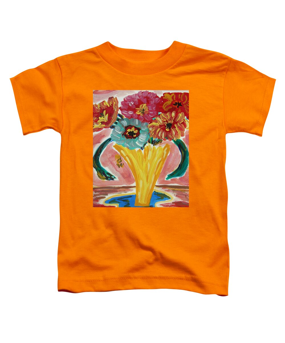 Flowers Toddler T-Shirt featuring the painting Summer Season 2012 Blooms by Mary Carol Williams