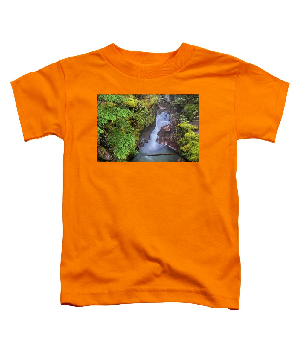 Water Fall Toddler T-Shirt featuring the photograph Avalanche Gorge #1 by Jack Bell