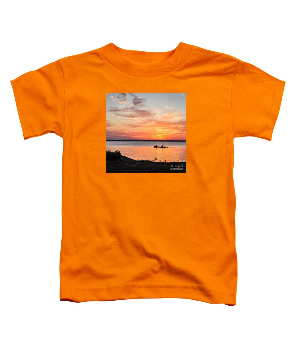 Boating Toddler T-Shirt featuring the photograph Boating Sunset #1 by Cheryl McClure
