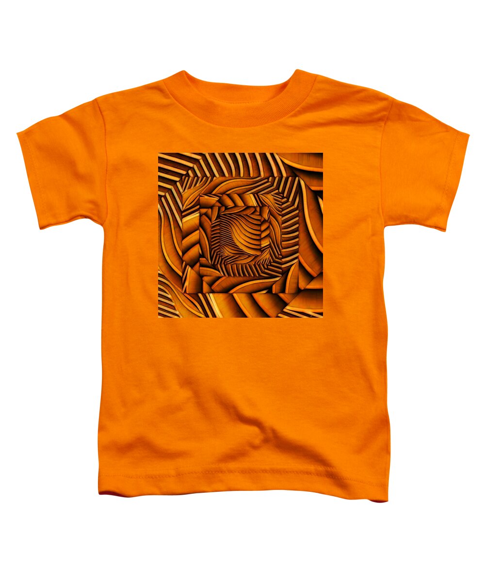 Orange Toddler T-Shirt featuring the digital art Groovy #1 by Ronald Bissett