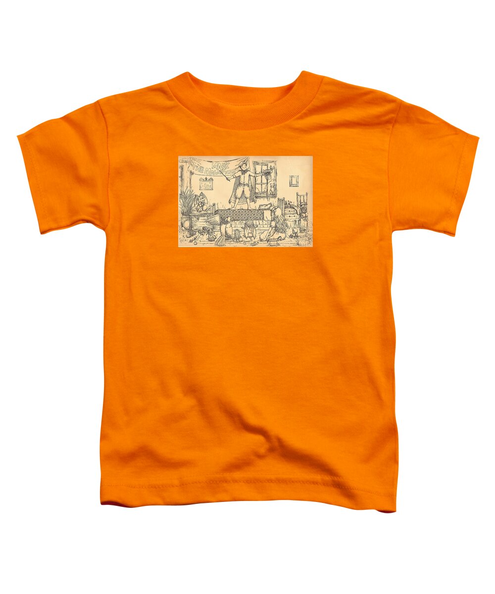  Wild West Toddler T-Shirt featuring the painting Mark the Magnificent #2 by Reynold Jay