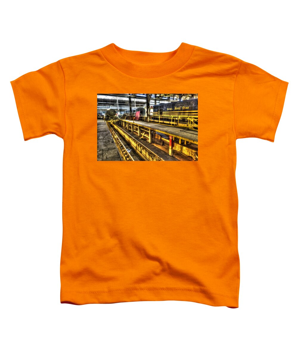 Railroad Toddler T-Shirt featuring the photograph RR Repair Shop #1 by Paul W Faust - Impressions of Light