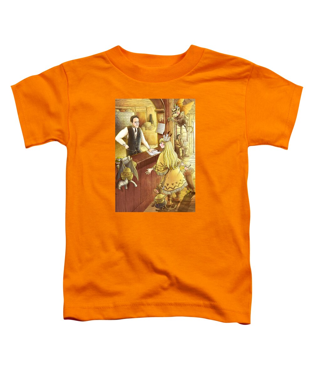 Post Office Toddler T-Shirt featuring the painting Tammy and the Postmaster #1 by Reynold Jay