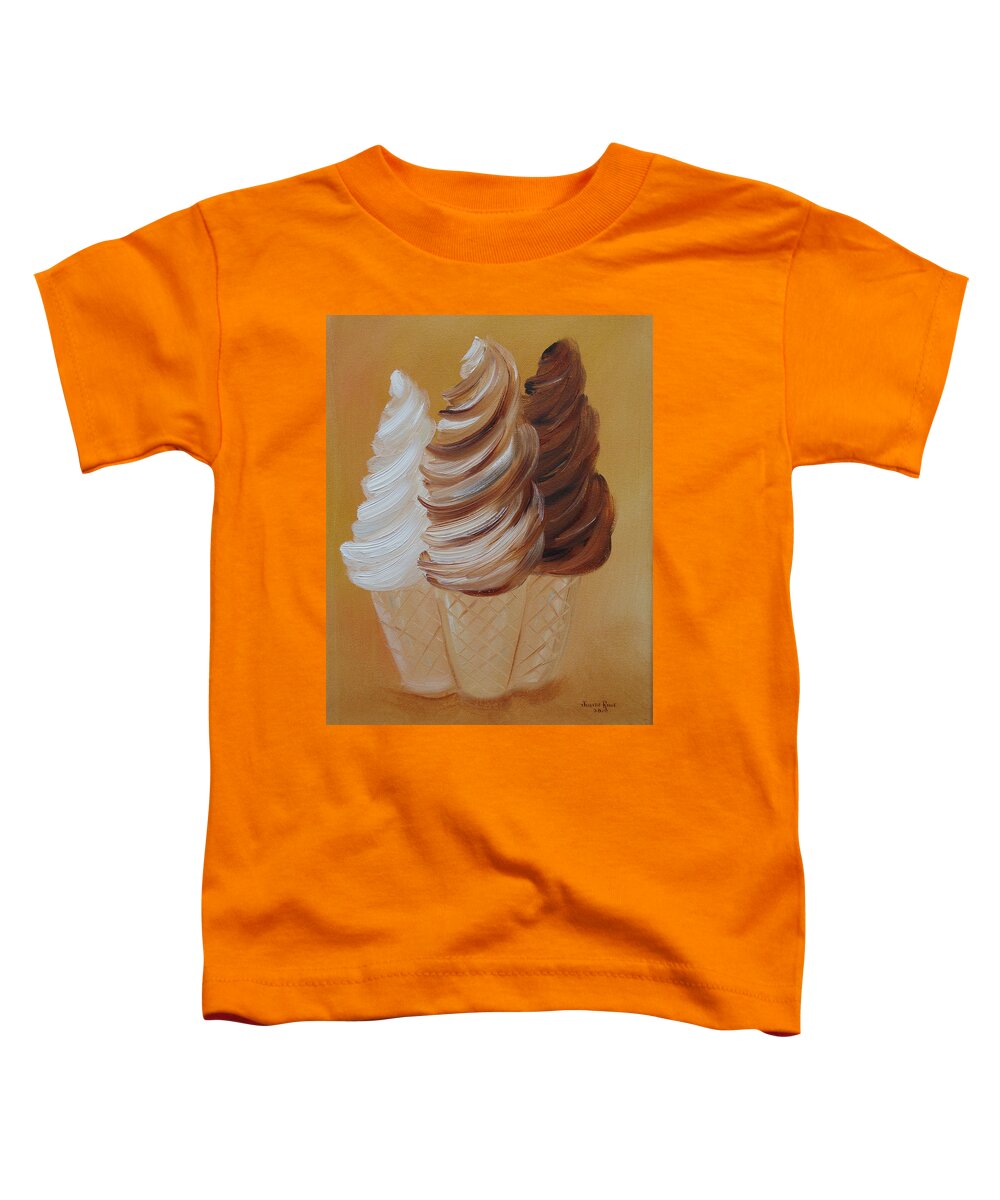 Ice Cream Toddler T-Shirt featuring the painting The Mediator by Judith Rhue