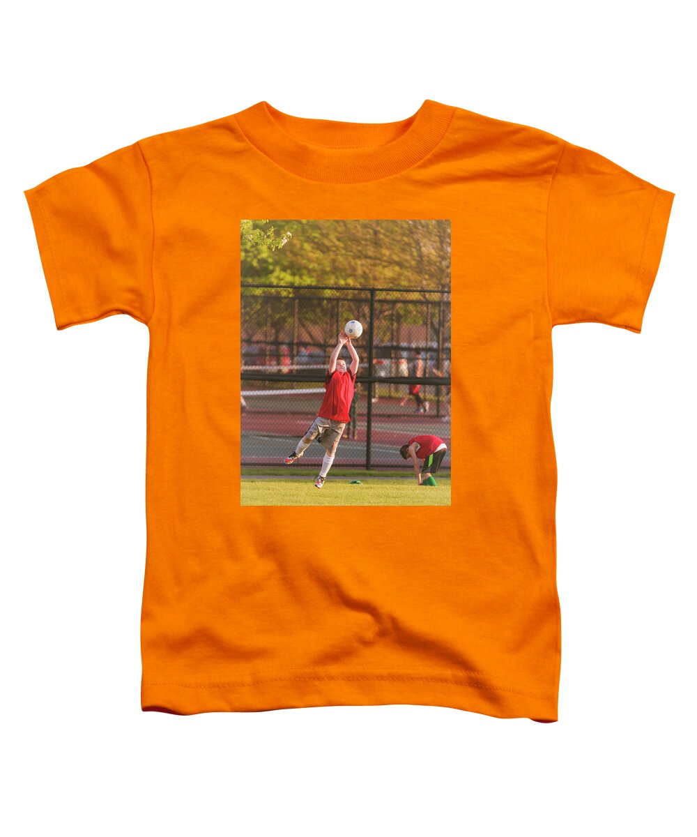 Active Toddler T-Shirt featuring the photograph Youth Soccer Practice #1 by Peter Lakomy